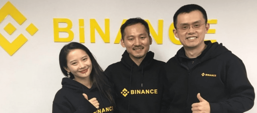 L'équipe des fondateurs de Binance.