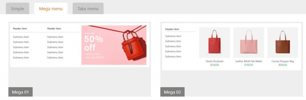 Comment créer un menu responsive sur Shopify ? 2 Exemple de menu responsive sur shopify.