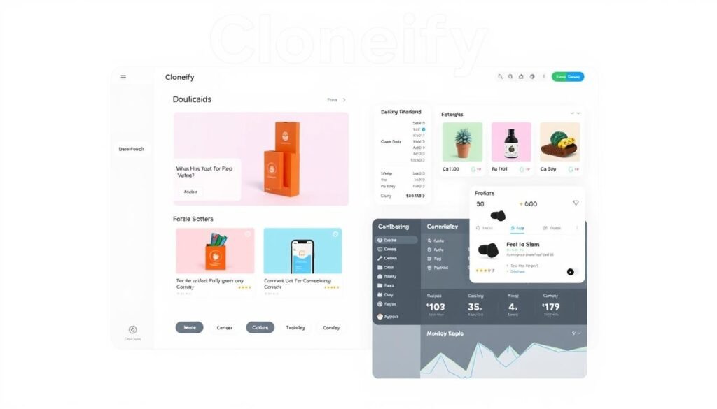 interface utilisateur Cloneify