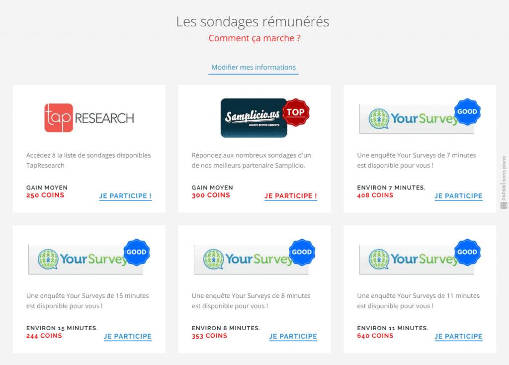 Ba-Click : avis sur le meilleur site de sondage rémunéré 2 Ba-Click - Les différents types de missions sont faciles à accomplir