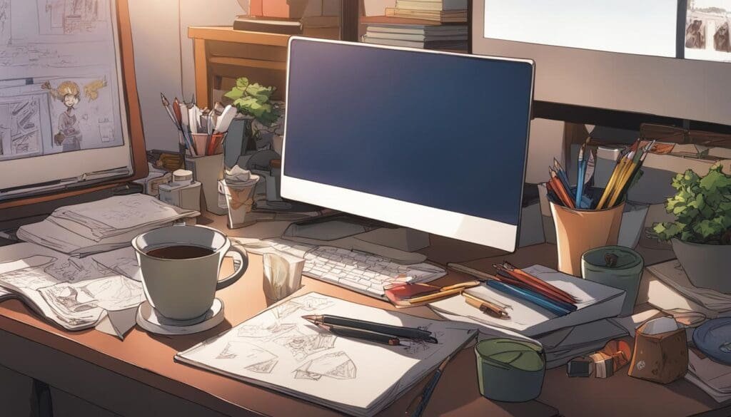 préparation de webtoon