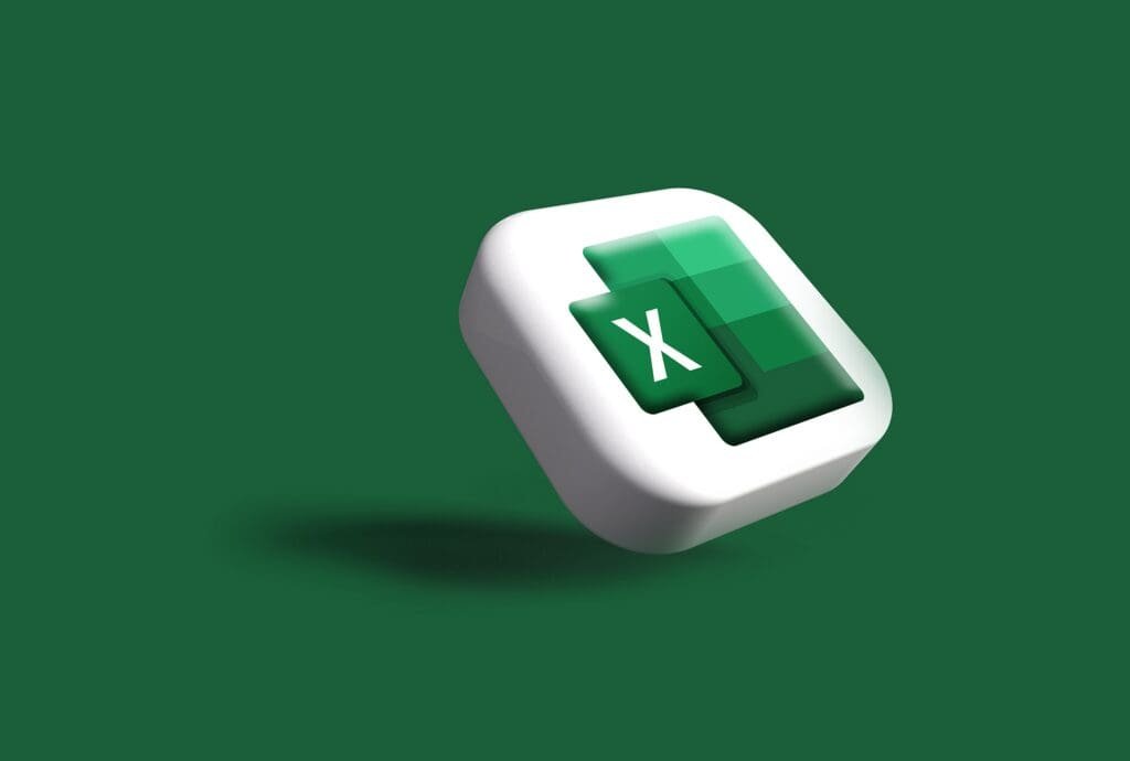 Icône Microsoft Excel sur fond vert.