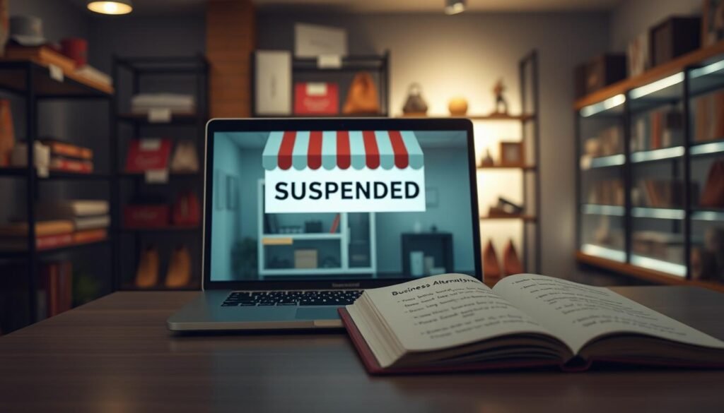 suspension boutique Shopify